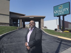 Dharmesh Patel, manager of the Quality Inn in Leamington, is shown at the business on Friday, October 9, 2020.