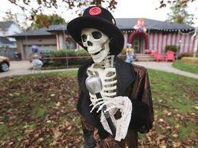 A Halloween display in the 1500 block of Ypres in Windsor is shown on Tuesday, October 20, 2020.
