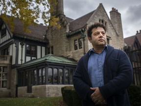 Local architect, Jason Grossi, coordinator of the visual arts and the built environment program at the University of Windsor, and founder of Studio G+G, is pictured in front of Willistead Manor, Thursday, October 29, 2020.