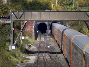 The Detroit River Rail tunnel, which connects Windsor with Detroit, is shown on Friday, Oct. 16, 2020.