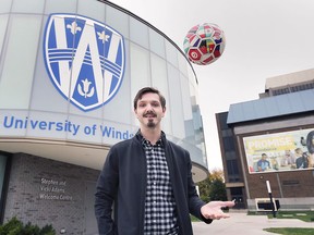 Jakob Skrzypa, a graduate of the University of Windsor is shown at the campus on Thursday, October 22, 2020. Skrzypa and two other U of W alumni made a short film about a ball and hope to cash in on a big prize money in a contest they entered.