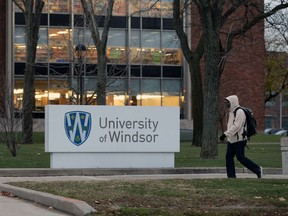 University of Windsor shown from University Avenue West on Nov. 17, 2020.