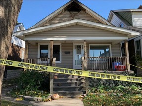 Caution tape remains around the exterior of 1760 Moy Ave. following a fire the night of Monday, Nov. 2, 2020.