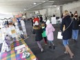 The scene at the winter edition of the Downtown Windsor Farmers Market at the Pelissier Street parking garage on Nov. 28, 2020.
