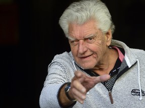 English actor David Prowse poses during the photocall for the presentation of Spanish directors Marcos Cabota and Toni Bestard's film "I Am Your Father" in Madrid on Nov. 18, 2015.
