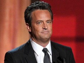 Matthew Perry speaks onstage during the 64th Annual Primetime Emmy Awards at Nokia Theatre L.A. Live on September 23, 2012 in Los Angeles.