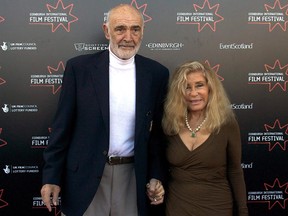 Sean Connery with his wife Micheline are pictured at the 'Toy Story 3' premiere at the Edinburgh International Film Festival, June 19, 2010.