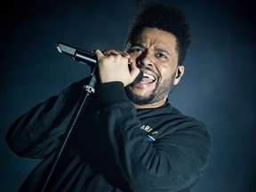 The Weeknd performs at Lollapalooza Brazil at Autodromo de Interlagos on March 26, 2017 in Sao Paulo, Brazil.