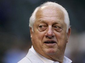 Tommy LaSorda of the Los Angeles Dodgers watches warm ups on the field before the Round 1 Pool B Game of the World Baseball Classic between Team USA and Team Meixco at Chase Field on March 7, 2006 in Phoenix, Arizona.