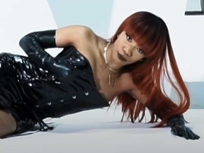 Brax is pictured in a screengrab of her music video for Lil B*tch.