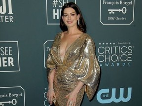 Actress Anne Hathaway is photographed at the 25th Annual Critics' Choice Awards 2019.