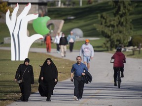 Windsorites were out enjoying the mild November weather along the riverfront, Wednesday, November 4, 2020.