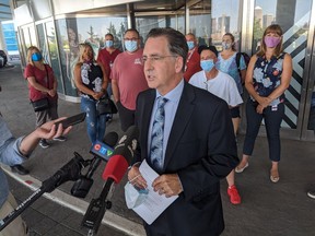 Windsor West NDP MP Brian Masse stands outside Caesars Windsor and discusses the impacts of prorogation for Parliament on Windsor, including his push to allow single-sport betting.