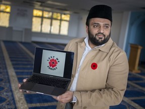 Zeeshan Muzzaffar Ahmed, Imam with Ahmadiyya Muslim Jama'at, held an online service, Muslims for Remembrance Day, Saturday, Nov. 7, 2020.