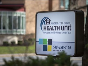 Windsor-Essex County Health Unit sign