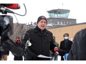 Windsor Mayor Drew Dilkens joined with Windsor West MP Brian Masse expressing their concerns over proposed 'detrimental plans' to study the removal of the air traffic control tower at Windsor International Airport Tuesday.