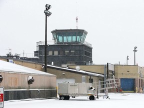 The Windsor International Airport air-traffic control tower as seen Tuesday, Dec. 1, 2020.