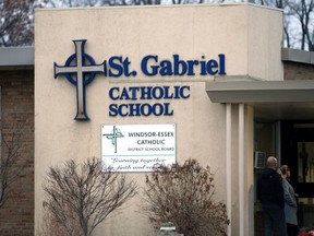 St. Gabriel Catholic School in South Windsor, Tuesday.