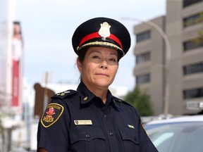 Windsor Police Chief Pam Mizuno is photographed near police headquarters.