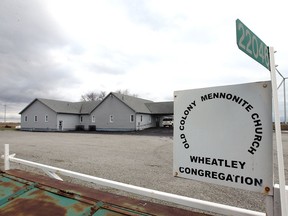 Old Colony Mennonite Church at 22046 Wheatley Rd. in Wheatley on Dec. 28, 2020.