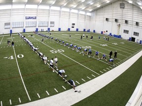 General view of players during rookie training camp at the Detroit Lions Headquarters and Training Facility on May 3, 2008 in Allen Park, Michigan.