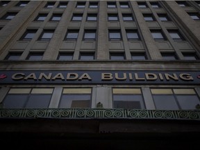 The exterior of the Canada Building, Thursday, Dec. 3, 2020.