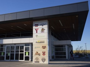 The exterior of the Central Park Athletics where a campus of Corpus Christi Catholic Middle School is located, is pictured, Wednesday, Dec. 2, 2020.