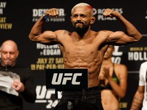 Deiveson Figueiredo is seen during UFC 240 weigh ins at Rogers Place in Edmonton, on Friday, July 26, 2019.