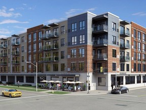 Proposed development at the corners of Pelissier, Wyandotte and Victoria.