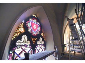 Raymond Lytle performs prep work on Thursday, December 10, 2020, at Assumption Church in Windsor, ON. Extensive renovation work is ongoing at the historic west Windsor church.