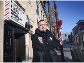 Gerard Fahd of Gentleman's Choice Barber Shop in downtown Windsor, shown Monday, Dec. 14, 2020, on the first day of the return to lockdown in Windsor-Essex, said the pandemic has already hurt his business.