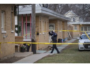 WINDSOR, ONT:. DECEMBER 24, 2020 - Windsor police are on scene investigating a suspected homicide on the 1200 block of Campbell Avenue, Thursday, Dec. 24, 2020.