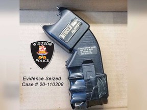 An illegal conductive energy weapon seized by the DIGS unit of Windsor police following an investigation in December 2020.