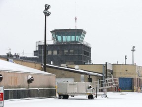 The control tower at Windsor International Airport, photographed Dec. 1, 2020.