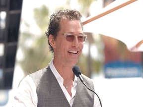 Actor Matthew McConaughey speaks during a ceremony in Los Angeles, California, U.S., May 22, 2019.