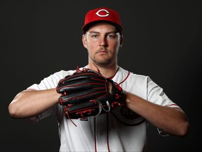 Trevor Bauer #27 poses during Cincinnati Reds photo day on February 19, 2020 in Goodyear, Arizona.