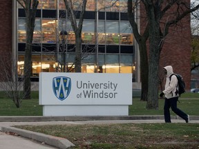 The University of Windsor shown from University Avenue West on Nov. 17, 2020.