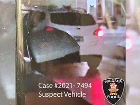 Windsor police believe four men suspected of assaulting four youths in the area of Hall Avenue and Cataraqui Street used this vehicle to flee on Wednesday, Jan. 27, 2021.