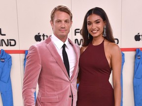 Actor Joel Kinnaman and Swedish model Kelly Gale attend the premiere of AppleTV+'s "For All Mankind" in Los Angeles on Oct. 15, 2019.