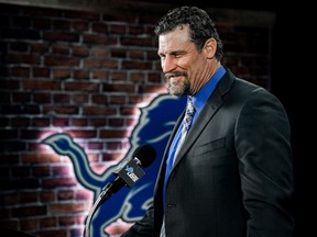 Detroit Lions head coach Dan Campbell was officially introduced on Thursday.