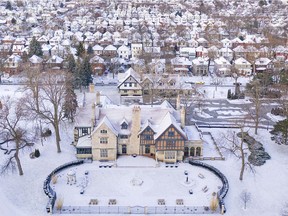 Wintry postcard. A light dusting of snow blanketed the region overnight, seen here at Willistead Manor and Willistead Park in the heart of Walkerville, Wednesday, Jan. 20, 2021.