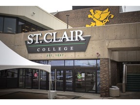 St. Clair College is pictured, Monday, January 25, 2021.
