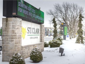 St. Clair College is pictured, Monday, January 25, 2021.