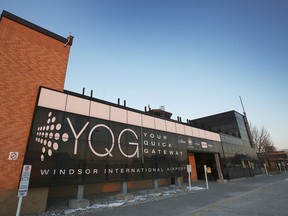 The exterior of  Windsor International Airport is shown on Friday, January 29, 2021.