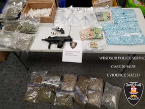 Windsor police show the results of search warrants executed as part of a 'high-level drug trafficking' investigation, Dec. 22, 2020.