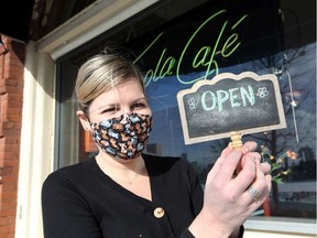 Back in business. Rosemary Woods of Taloola Cafe on Devonshire Road in Windsor is thrilled to be open for business again and seeing old customers.