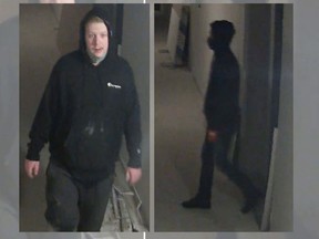 Lakeshore OPP are looking for these two suspects who allegedly broke into a construction site the night of Feb. 14, 2021.