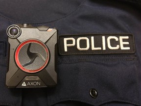 An Axon BWC 2 (body worn camera) is shown in Calgary on Thursday, September 10, 2020.