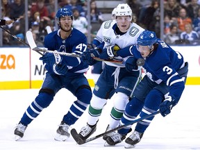The Maple Leafs will be hosting the Vancouver Canucks for three consecutive games, Thursday through Monday.