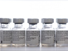 Pfizer/BioNTech Covid-19 vaccines are pictured on Thursday, Feb. 11, 2021.